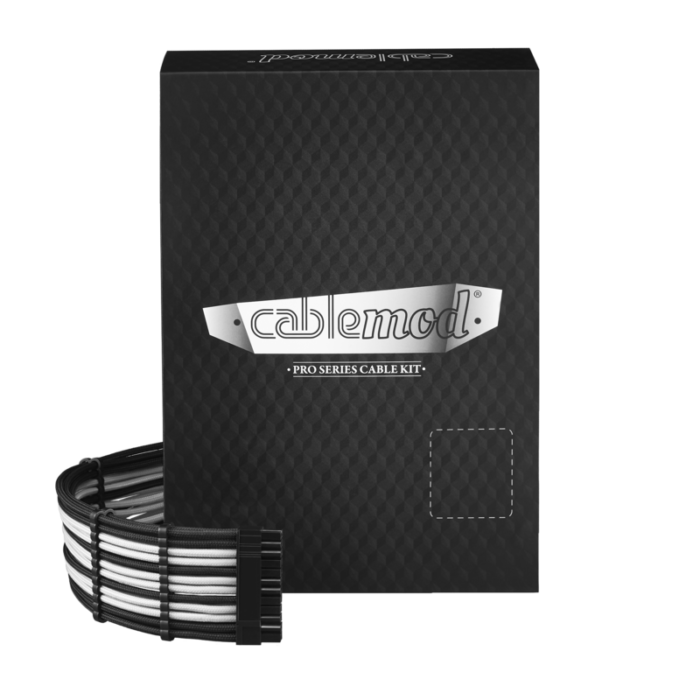 CableMod E-Series Pro ModMesh Sleeved 12VHPWR Cable Kit for EVGA Black White
